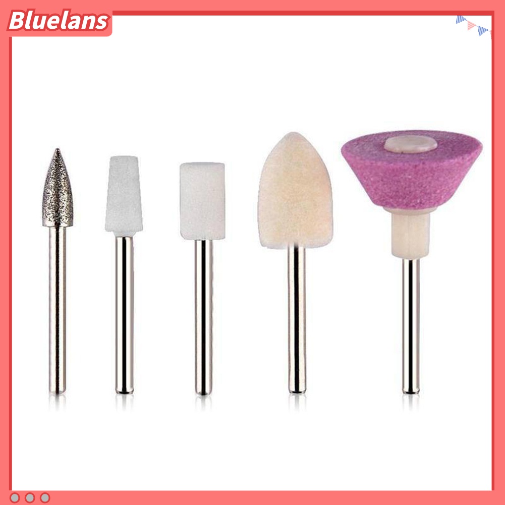 (In Stock) Kacamata Hitam Lensa Warna Warni ♡5pcs Mata Bor Pengikir Kuku Elektrik Untuk Manicure