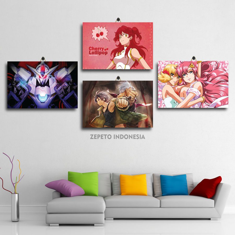 81-100 HIASAN KAMAR ANIME STRIKE FREEDOM GUNDAM 20X30 ZEKHY/EPLX6/ DEKORASI KAMAR ANIME GUNDAM WALLP
