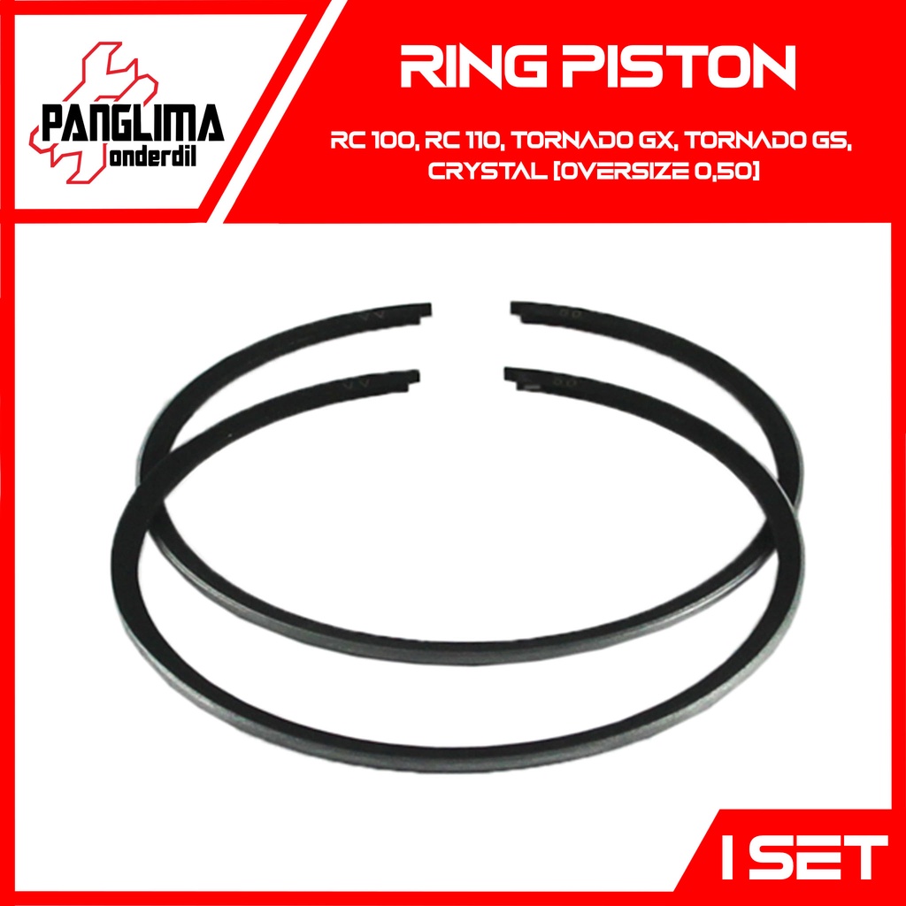 Ring Piston RC1 00-RC100/RC 110-RC110/Crystal/Tornado GX-TornadoGX/Tornado GS-Tornado GS Seher Oversize-Over Size 0.50-050-0 50