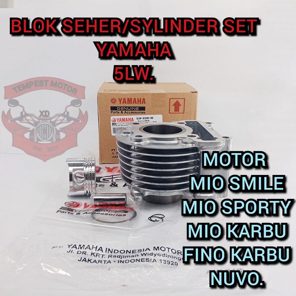 BLOK SEHER MIO SPORTY SET RING SEHER PISTON KIT 5LW BOK PISTON YAMAHA MIO SMILE SLINDER PISTON MIO S