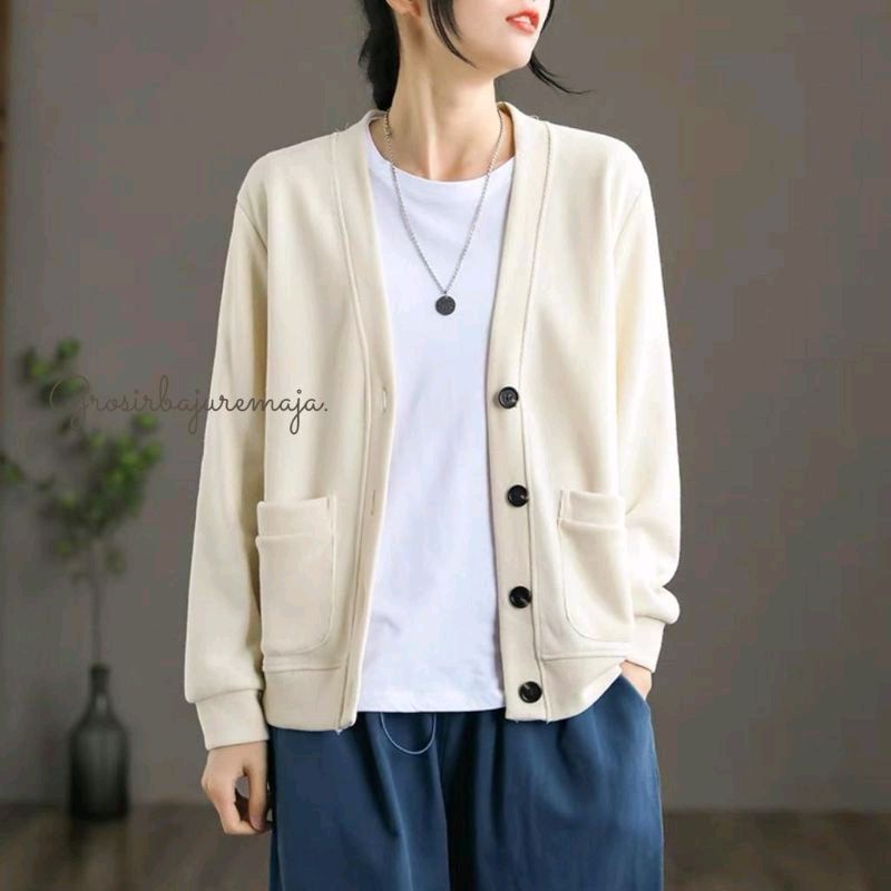 Gimba Cardi jaket Korea - outer crop - atasan wanita ala Korea