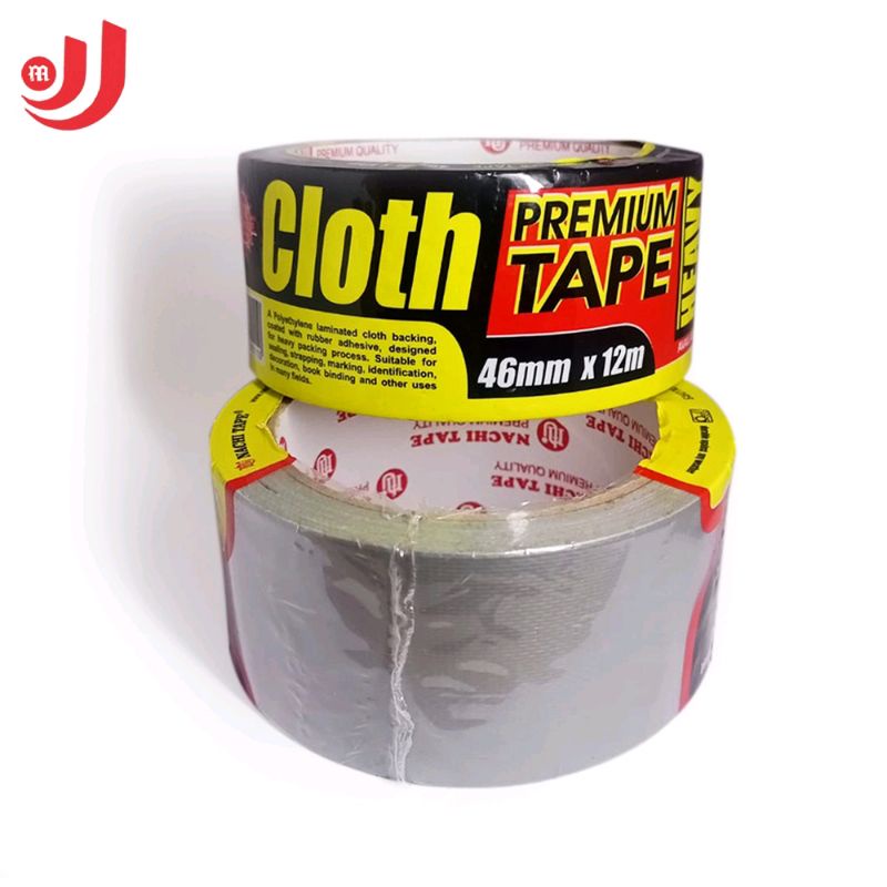 

NACHI TAPE Cloth Premium Tape 46 mm x 12m Grey (Lakban Abu-abu/Silver)