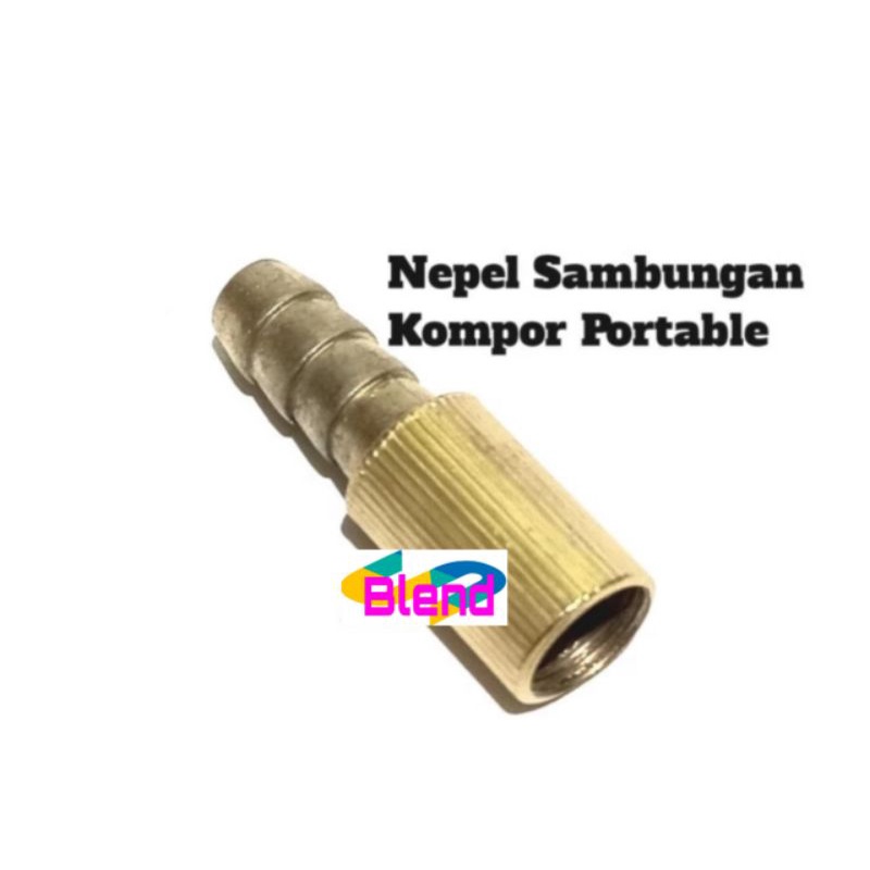 Nepel Kompor Portable - Sambungan Selang Nozzel Gas Kaleng/Kemping