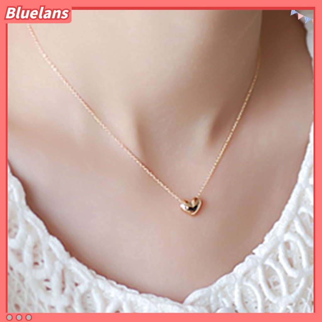 Bluelans Women Elegant Love Heart Pendant Necklace Choker Chain Jewelry Accessory Gift