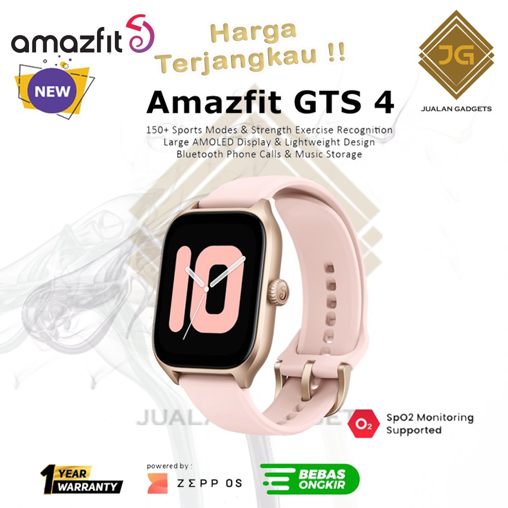 Amazfit GTS 4 Smartwatch 1.75’’ AMOLED Dual-Band GPS 150+ Sports Mode