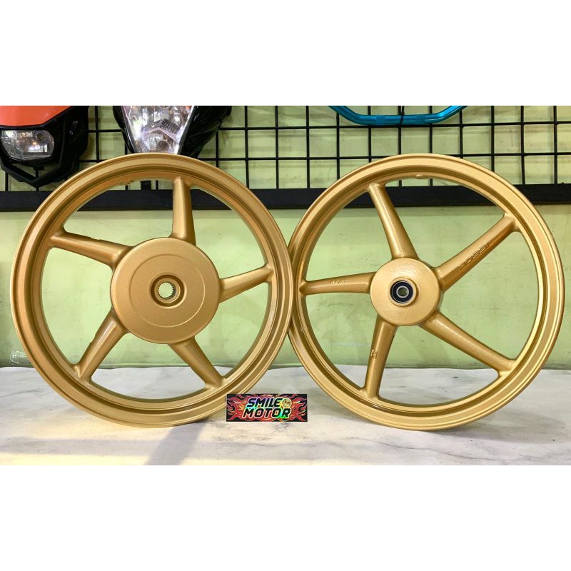 VELG PELAK RACING VROSSI V ROSSI SANCA VARIO125/VARIO150 PALANG 5 RING 14 GOLD MODEL COPY RCB