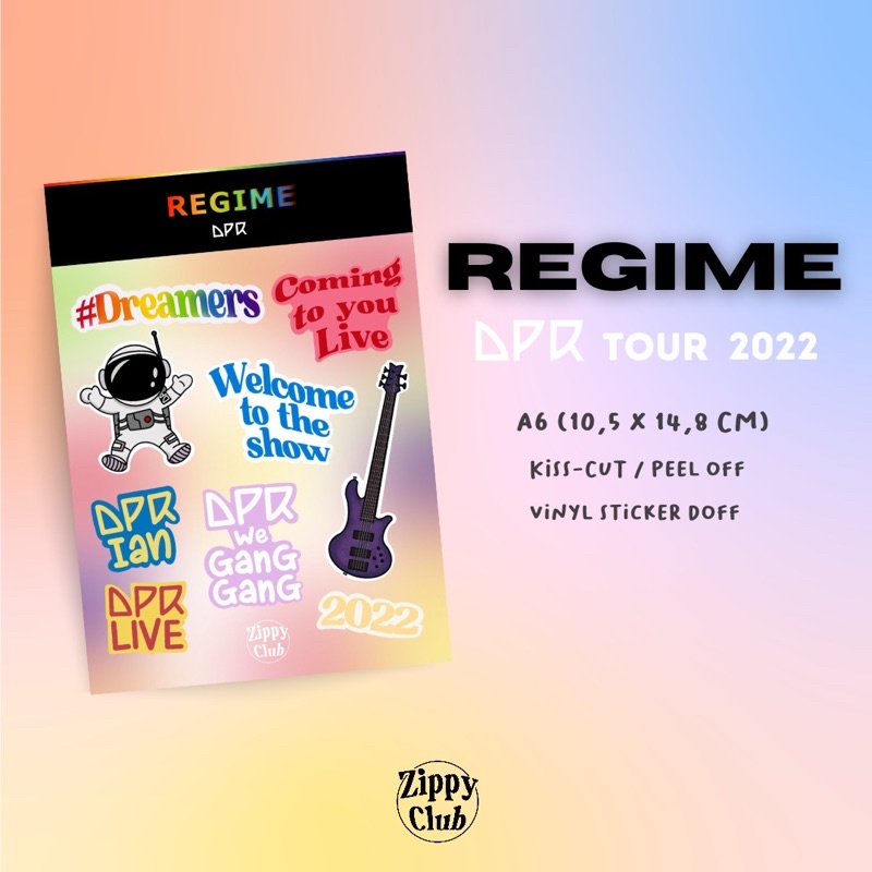 Jual REGIME (DPR Tour 2022) sticker DPR IAN DPR LIVE Shopee Indonesia