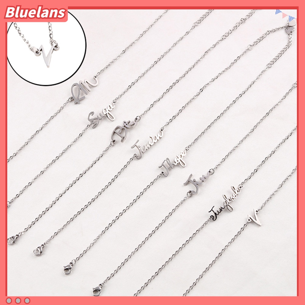 Bluelans Kpop BTS Jimin V Stainless Steel Chain Adjustable Bracelet Bangle Jewelry Gift