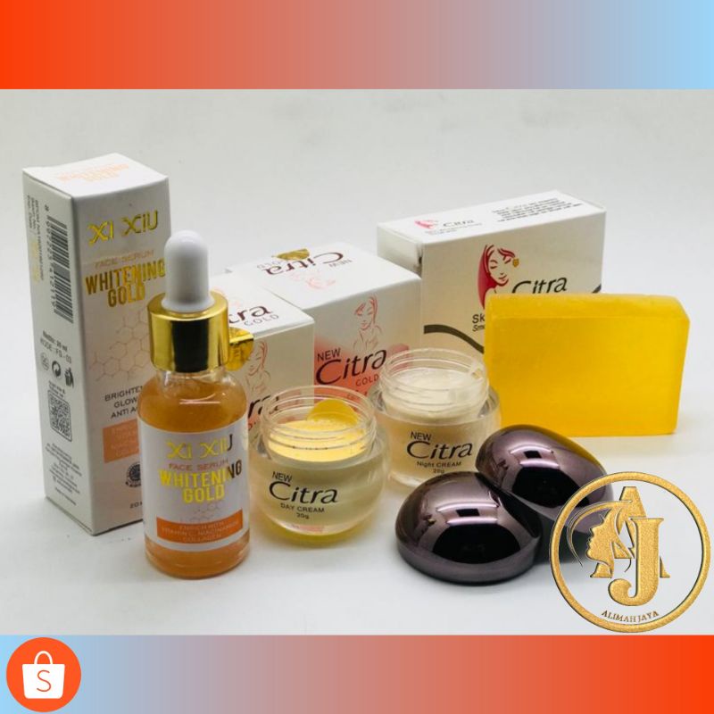 Citra Gold Krim Siang dan Malam plus Sabun Citra Whitening plus Serum Xi Xiu