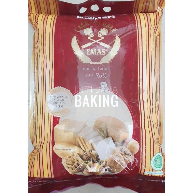 

[COD] cakra kembar emas tepung terigu untuk roti 5 kg [COD]