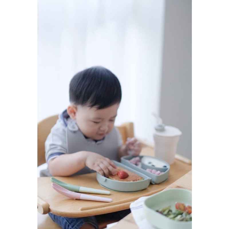 Miniware Sili mini go Set - Plate Bib Spoon