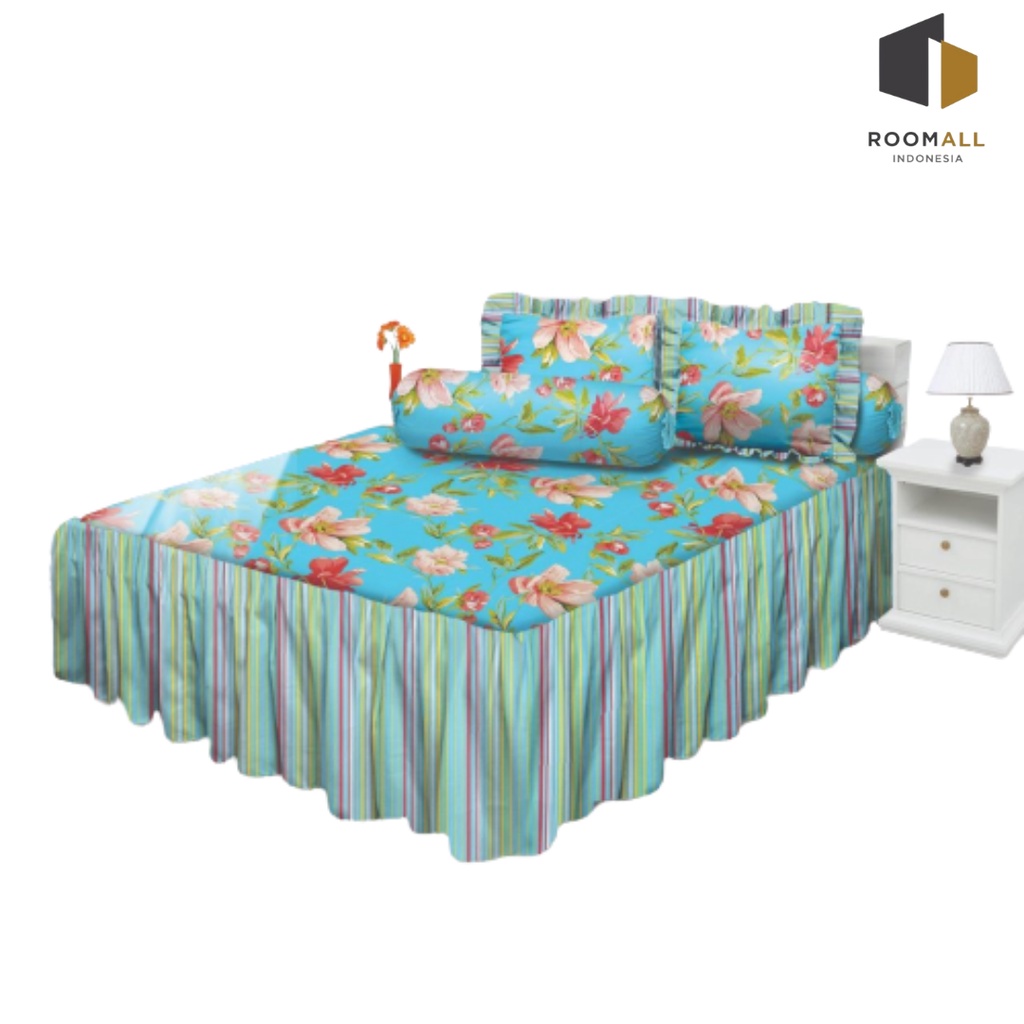 Sprei Rumbai All New My Love Kalia Ukuran 160x200 Queen & 180x200 King Tinggi 30 Sprey Flower Seprei
