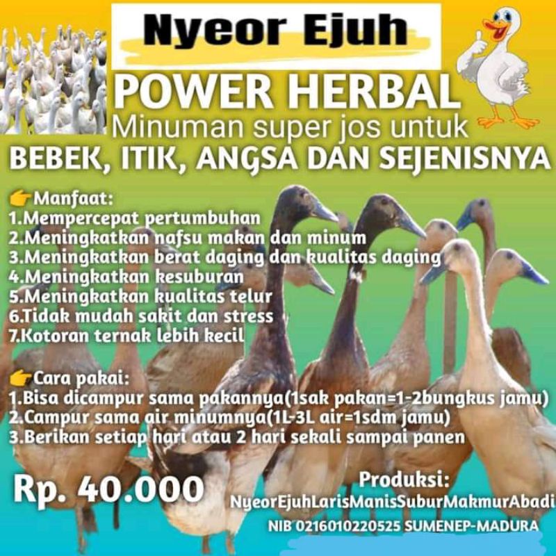 

vitamin untuk bebek order 5 bonus 1