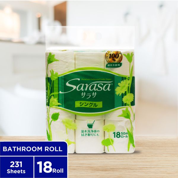 Tissue/Tisu/Tisue Toilet Sarasa 18 Roll, 231 Sheet x 1 ply