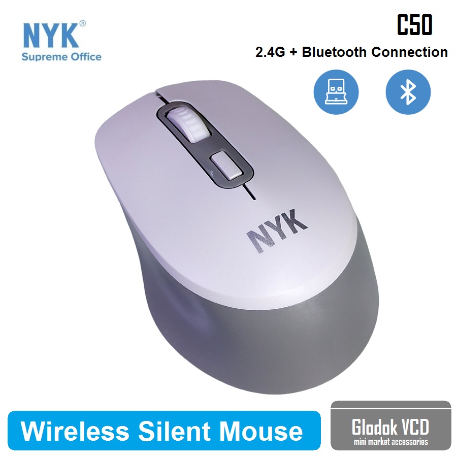 NYK Mouse Wireless Bluetooth C50 Silent Klik