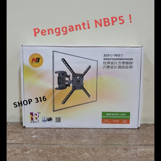 NORTH BAYOU NB 757 - L400 Bracket TV Swivel 32 - 70 inch ( NB P5 )