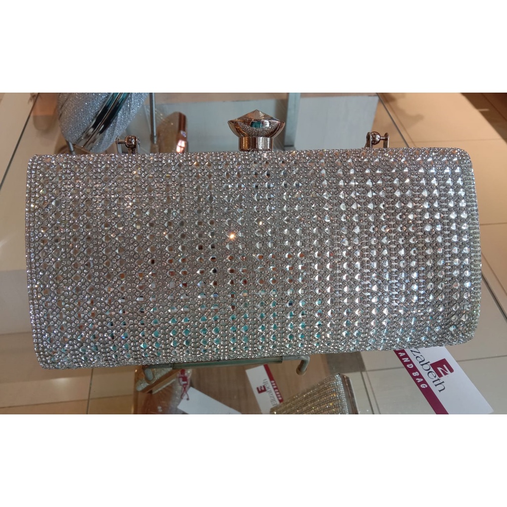 (DT.96) CLUTCH BAG/ TAS PESTA/ DOMPET PESTA TALI RANTAI BY ELIZABETH