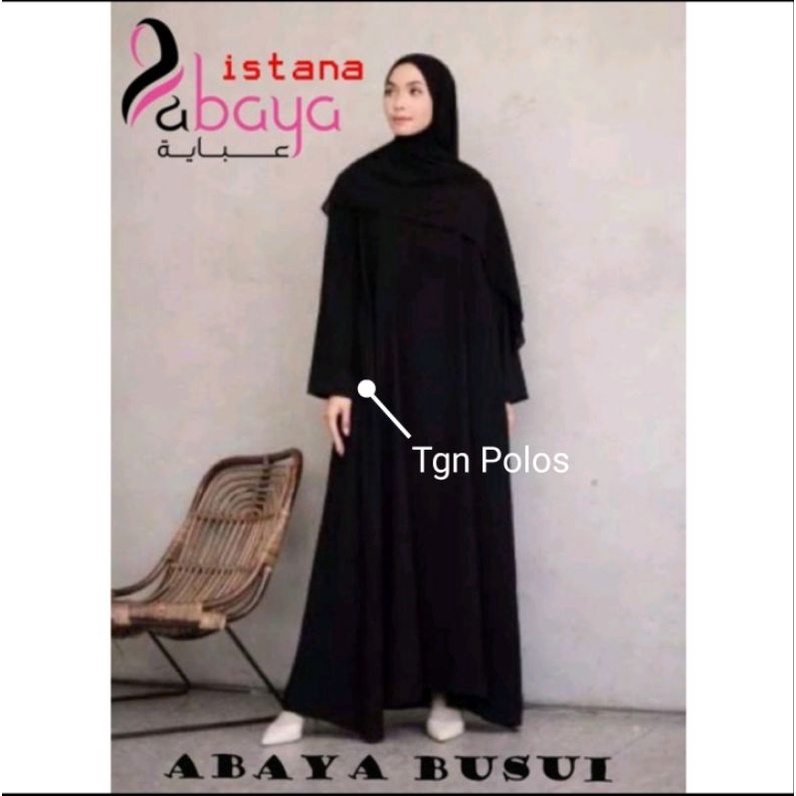 (TERMURAH SESHOPEE) Abaya polos saudi simpel &amp; cantik bagi yg suka gamis ga ramai tapi elegan abaya umroh premium (busui friendly).