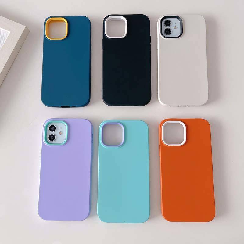 3 in 1 Soft Case Bumper Bahan Silikon Cair Tahan Banting Untuk iPhone X XS MAX XR 7 8 6 6S Plus SE 2022 2020