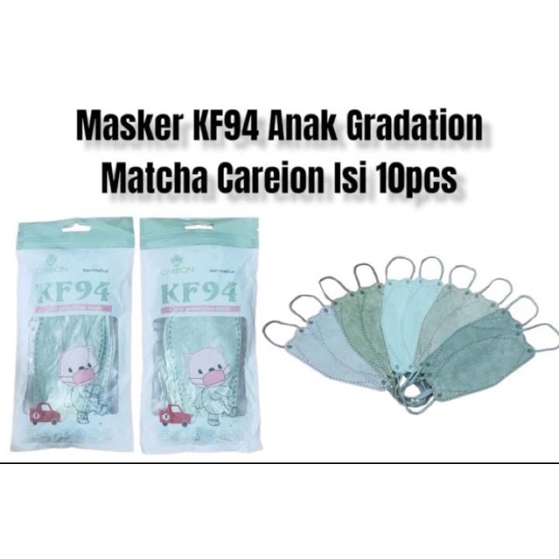 MASKER Kf 94 Careion Anak Gradation Warna 4ply  Mix Isi 10pcs