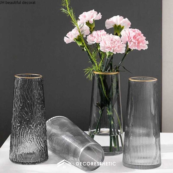 TEMPAT BUNGA VAS BUNGA KACA MEJA DEKORASI RUANG TAMU MINIMALIS