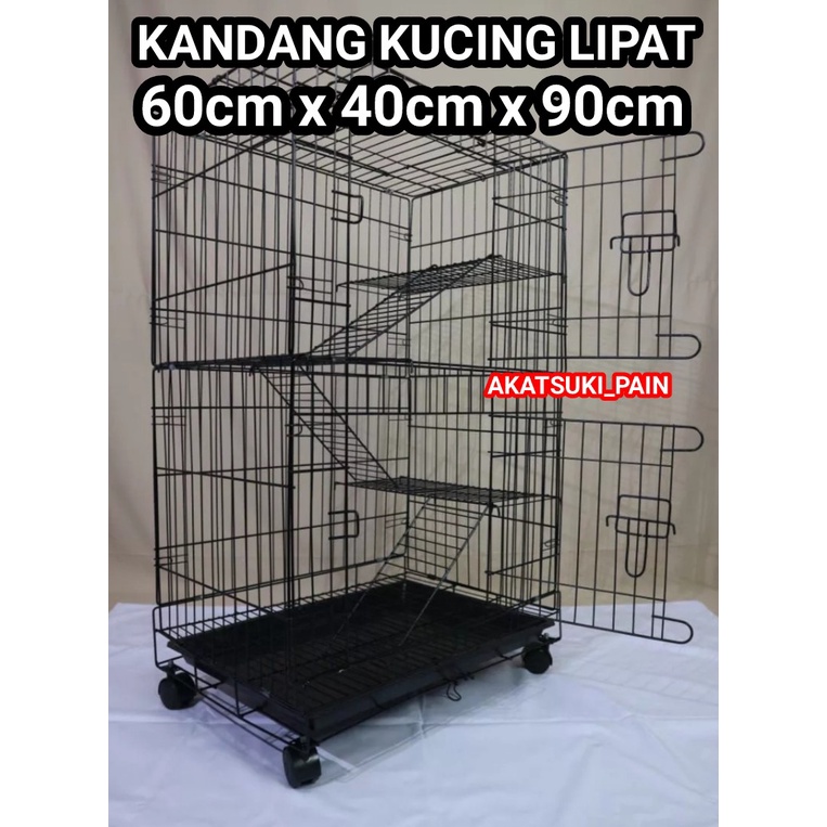 Ha KANDANG KUCING LIPAT / kandang kucing, kandang hamster,kandang monyet ukuran 60x40x50cm dan
