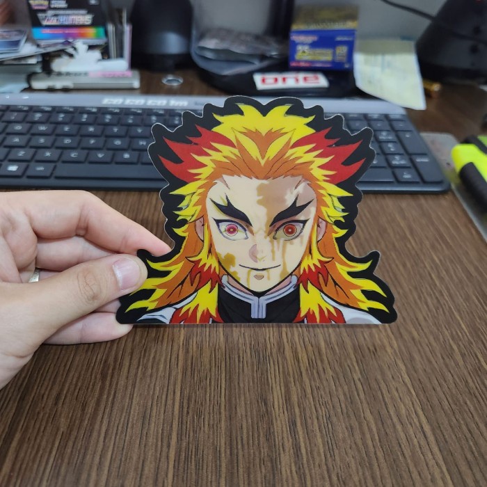 

STIKER 3D MOTION LENTICULAR ANIME - D0030 - Demon Slayer - Rengoku