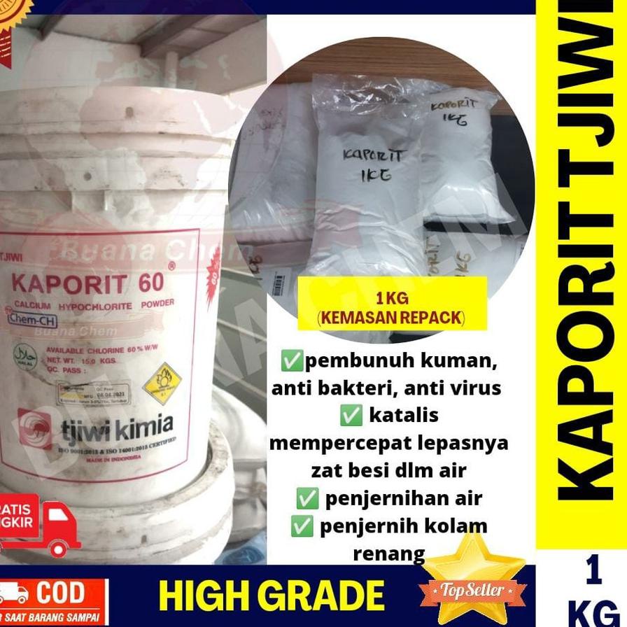 Jual Produk Terkeren Hari Powder TJIWI 1kg Kaporit Bubuk Tjiwi