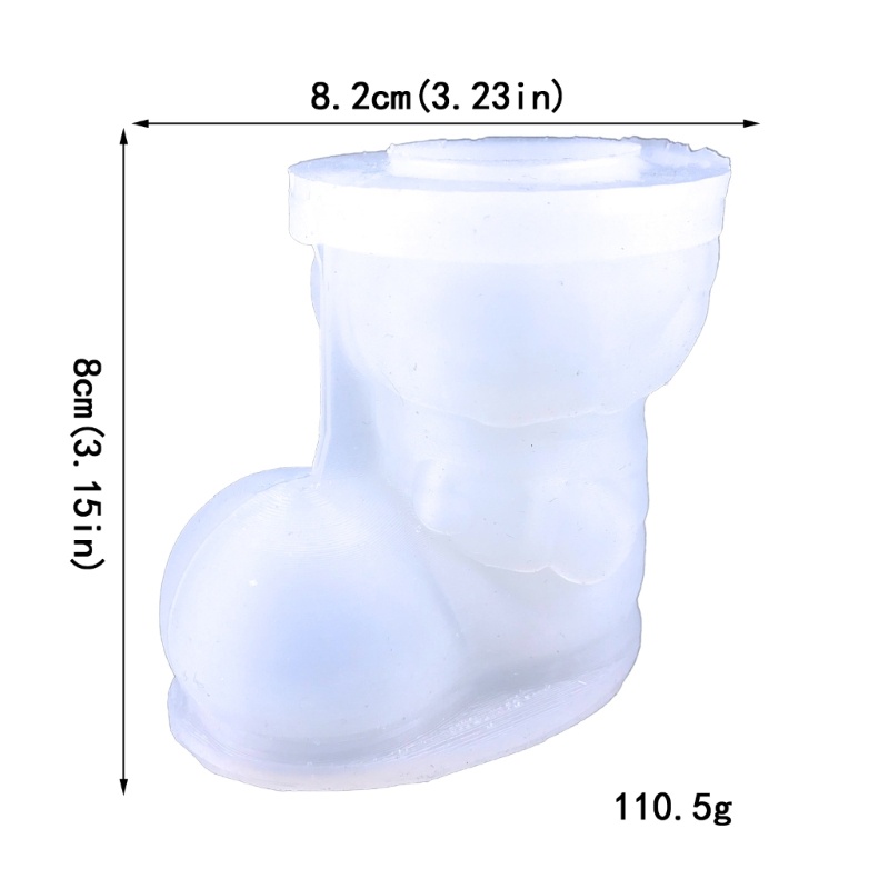 Siy Cetakan Resin Handmade Bentuk Sepatu Boots Natal Bahan Silikon