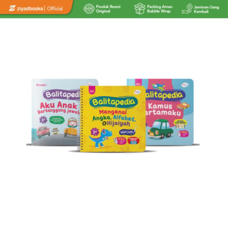 Balitapedia Buku Wipe and Clean Bonus Flash Card Angka Alfabet Hijaiyah