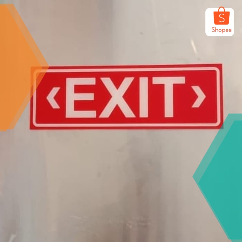 

Promo akrilik / acrylic sign EXIT 30X10CM STICKER RAMBU K3 Elegan
