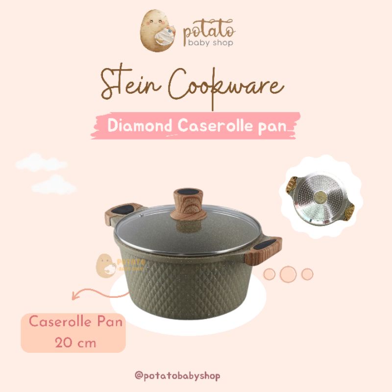 SteinCookware Diamond Casserole 24cm - 20cm / Panci Stein Cookware