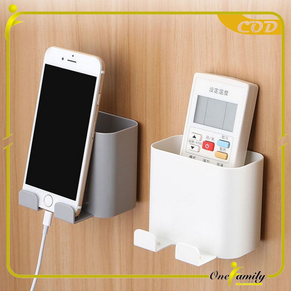 Rak Charger Hp Remote Serbaguna / Rak Handphone Dinding Tempel / Kotak Tempat Penyimpanan HP AC