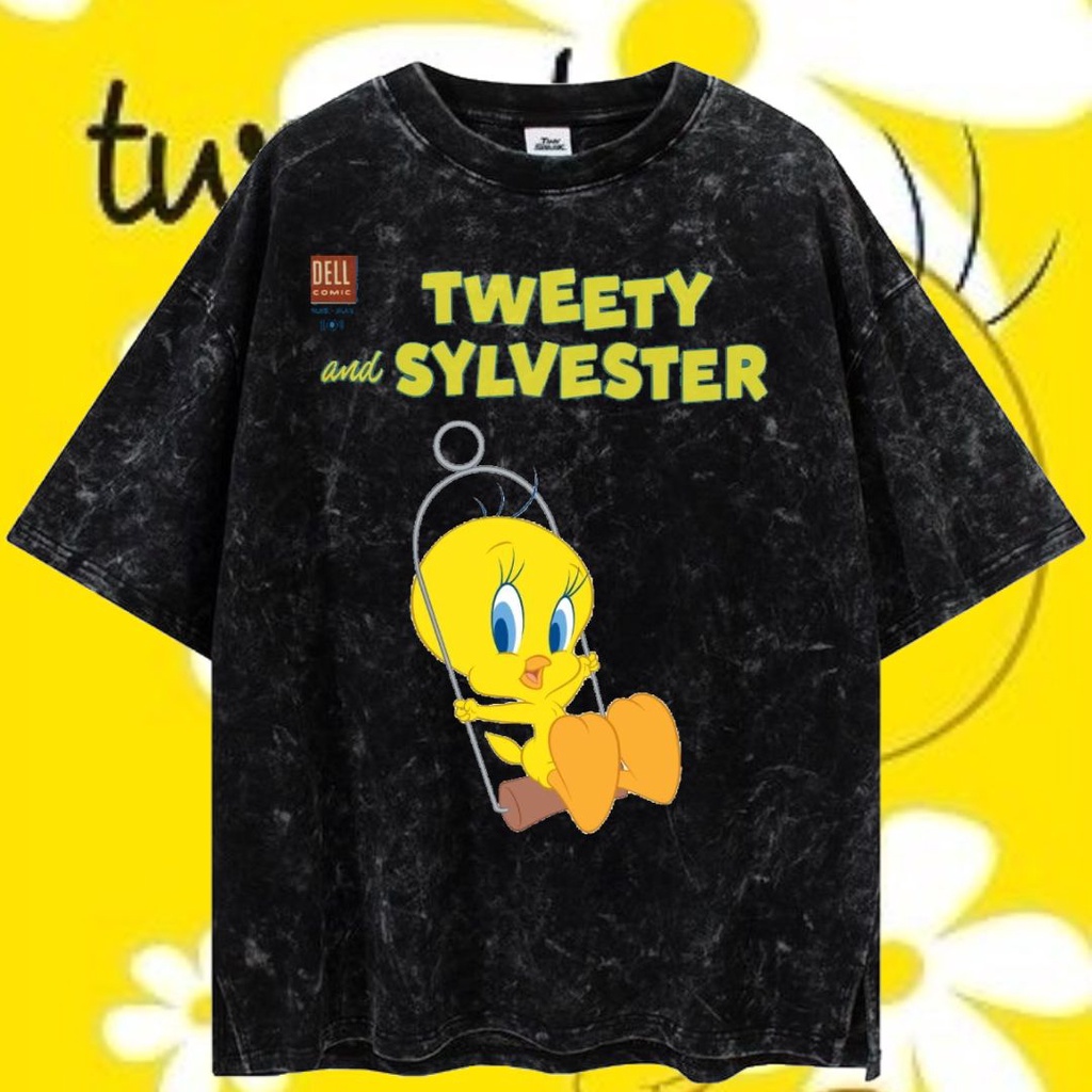 LASTHOPE 'TWEETY' OVERSIZE WASHING TSHIRT / KAOS ATASAN TSHIRT TEE WASHING ACID WASHED STONEWASH OVE