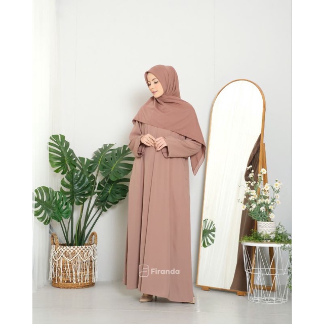 Abaya Basic Dress Firanda / Abaya Polos Hitam Turkey