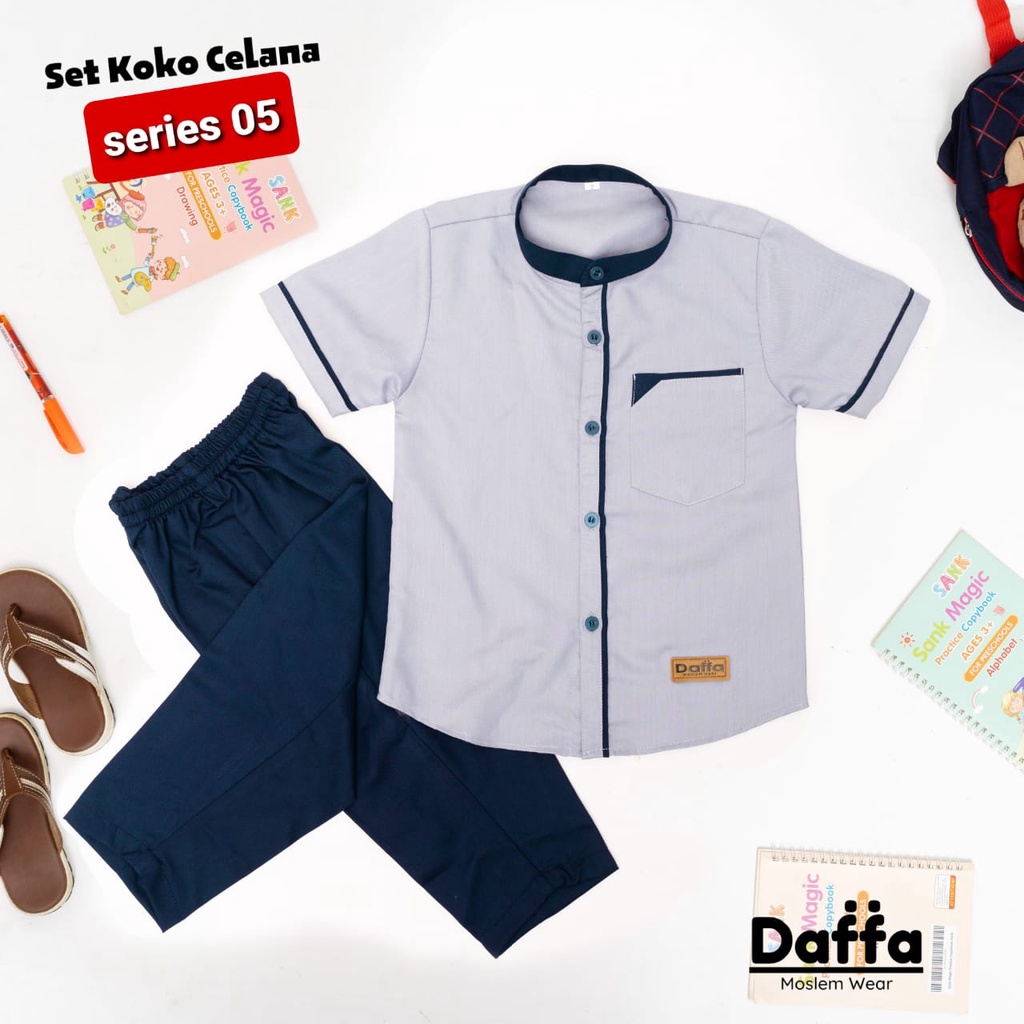 Setelan Koko Anak Laki Laki Umur 0-5 Tahun Bahan Toyobo