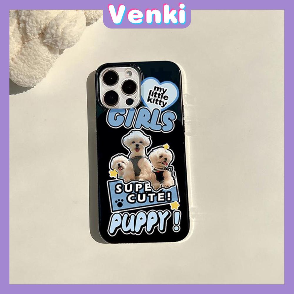 Case For iPhone 14 Series TPU Soft Case Super Cute Puppy Glossy Black Candy Case Camera Protection Shockproof For iPhone 14 13 12 11 Plus Pro Max 7 Plus X XR