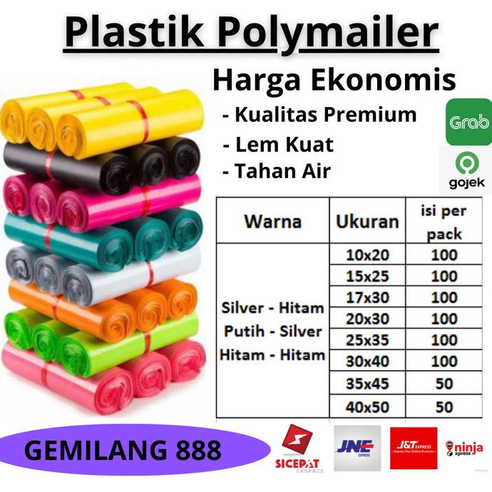 

Polymailer uk 17x30 (100pcs) Plastik Packing Lem Silver, Plastik Lem