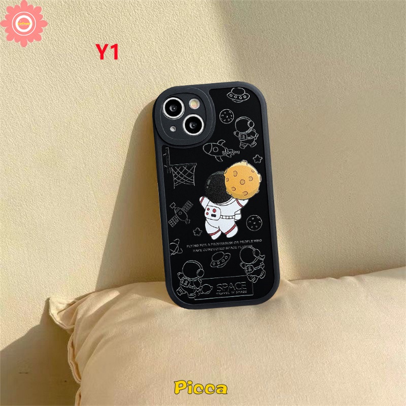 Soft Case TPU Motif NASA Astronot Cover IPhone 11 7 8 Plus 6 6s Plus 13 12 14 Pro MAX 14 Plus XR X XS MAX SE 2020