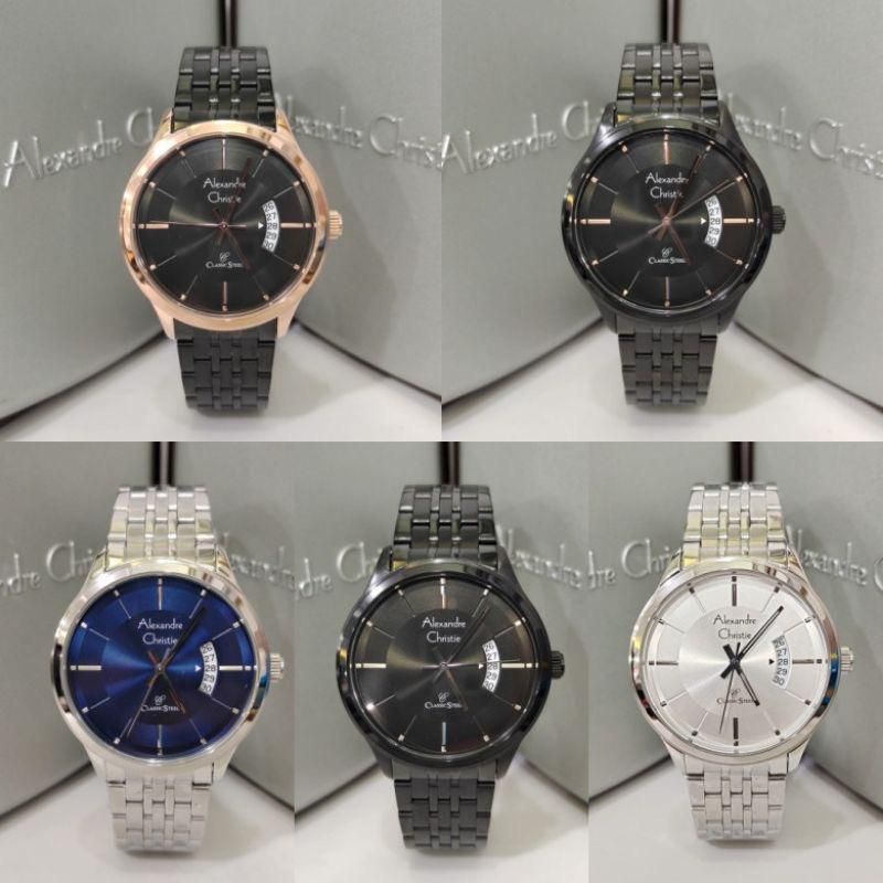 JAM TANGAN PRIA ALEXANDRE CHRISTIE AC 8678 / AC8678 RANTAI ORIGINAL