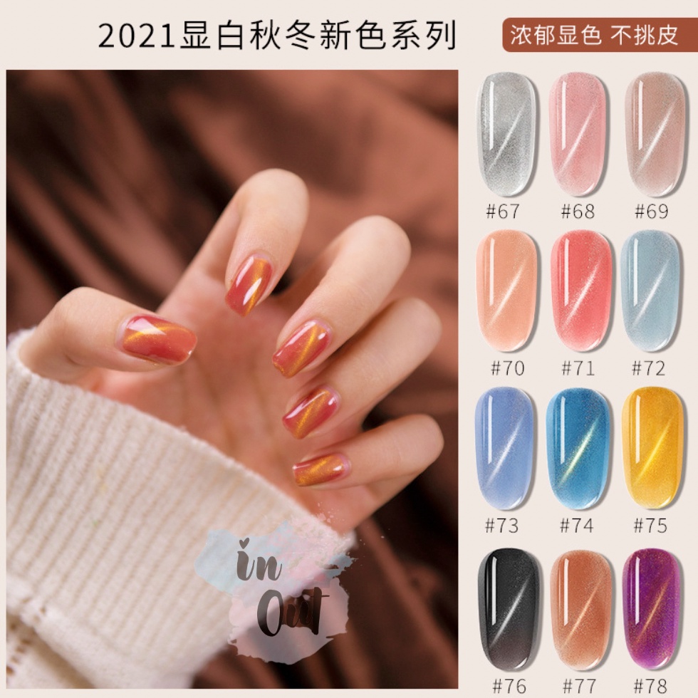 (41-80) RISYAL Nail gel UV LED Polish Soak off Nail Art / Nail polish  / Kutek Gel cat eye nail art /kecantikan kuku/  cat kuku / kutek manicure KU036