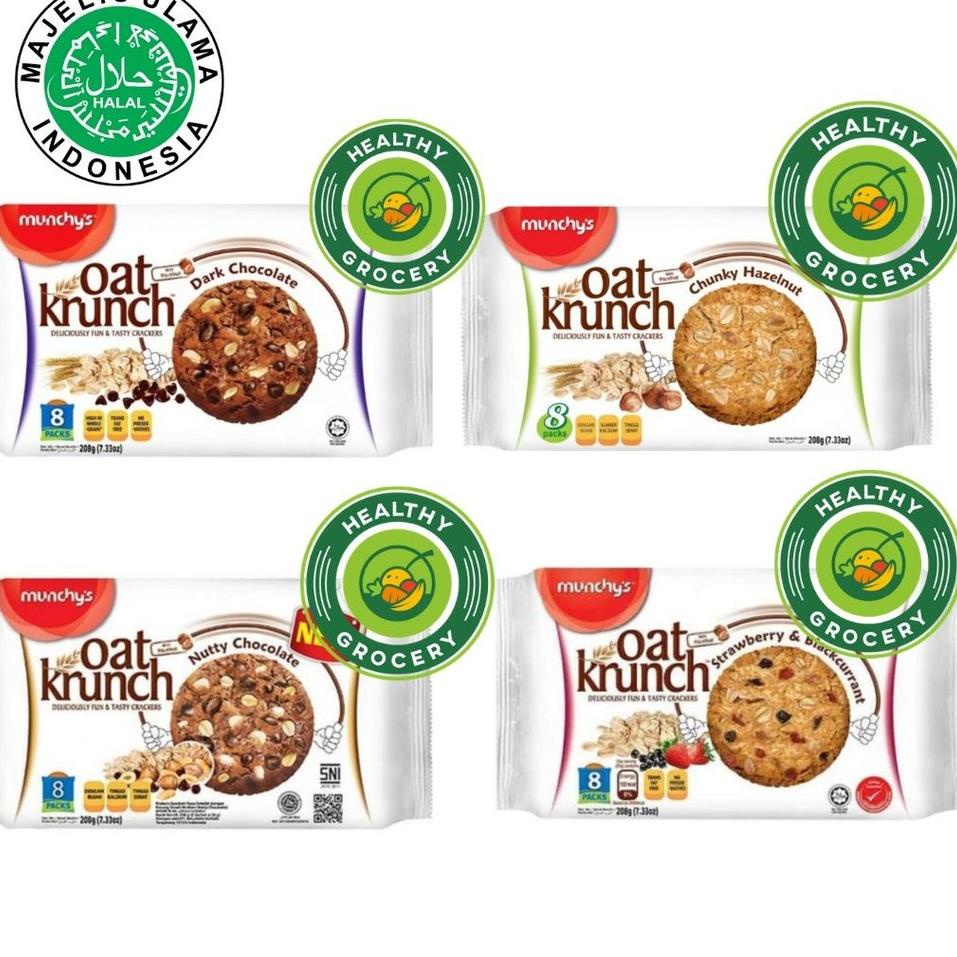 

IdPp6P0--Munchy's Oat Krunch 208 gr isi 8 / Munchys Dark Chocolate / Hazelnut / Nutty / Strawberry