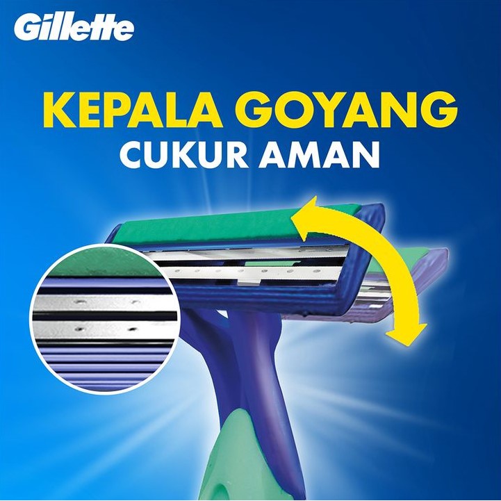 Gillette Alat Cukur Blue 2 Flexi Kepala Goyang