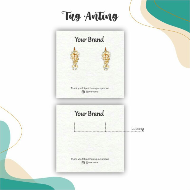 

Tag Souvenir / Tag Anting Custom Bahan BC Putih