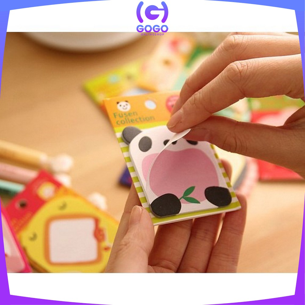 GOGO-A3 Sticky Notes Motif Binatang Tempelan Kertas Catatan Memo Note Karakter Animal Lucu Unik