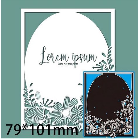 

Murah Cutting Dies - Flower Oval Background Hemat