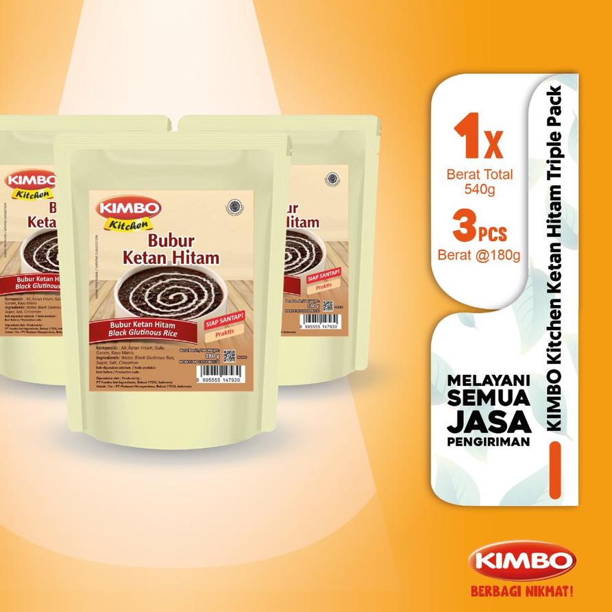 

✨MEN SALE✨ Kimbo Kitchen Ketan Hitam Triple Pack grosir