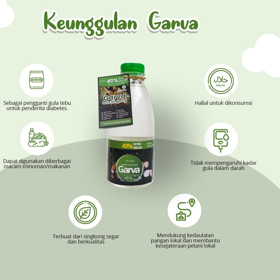 

✨BIG SALE✨ Gula Singkong GARVA - 350 ml (500 gram) - Rendah Kalori - Aman Diabetes - Mocafine - Rumah Mocaf 