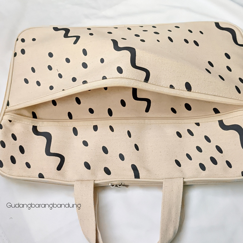 Tas Laptop Sleeve Kanvas Motif Lavenia - Perlindungan dan Gaya untuk Ukuran 15,6 Inch Anda