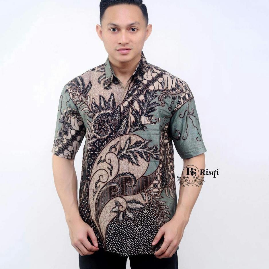 Langsung Order Baju Batik Pria Dewasa 2022 Lengan Pendek Kekinian Kemeja Batik Lengan Pendek Pria Me